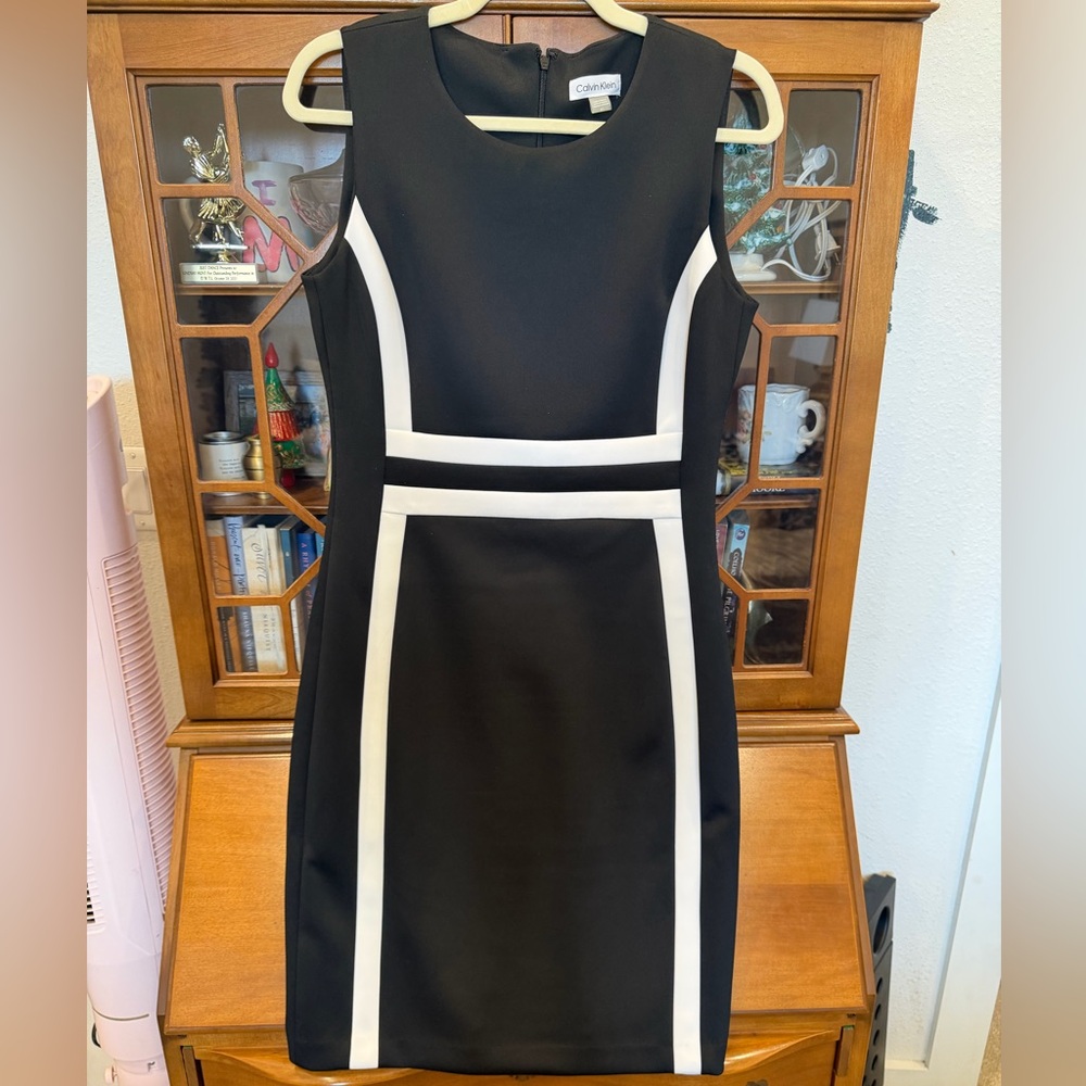 Calvin Klein Black and White Mini Dress
